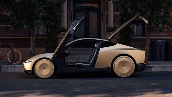 Cybercab butterfly door open